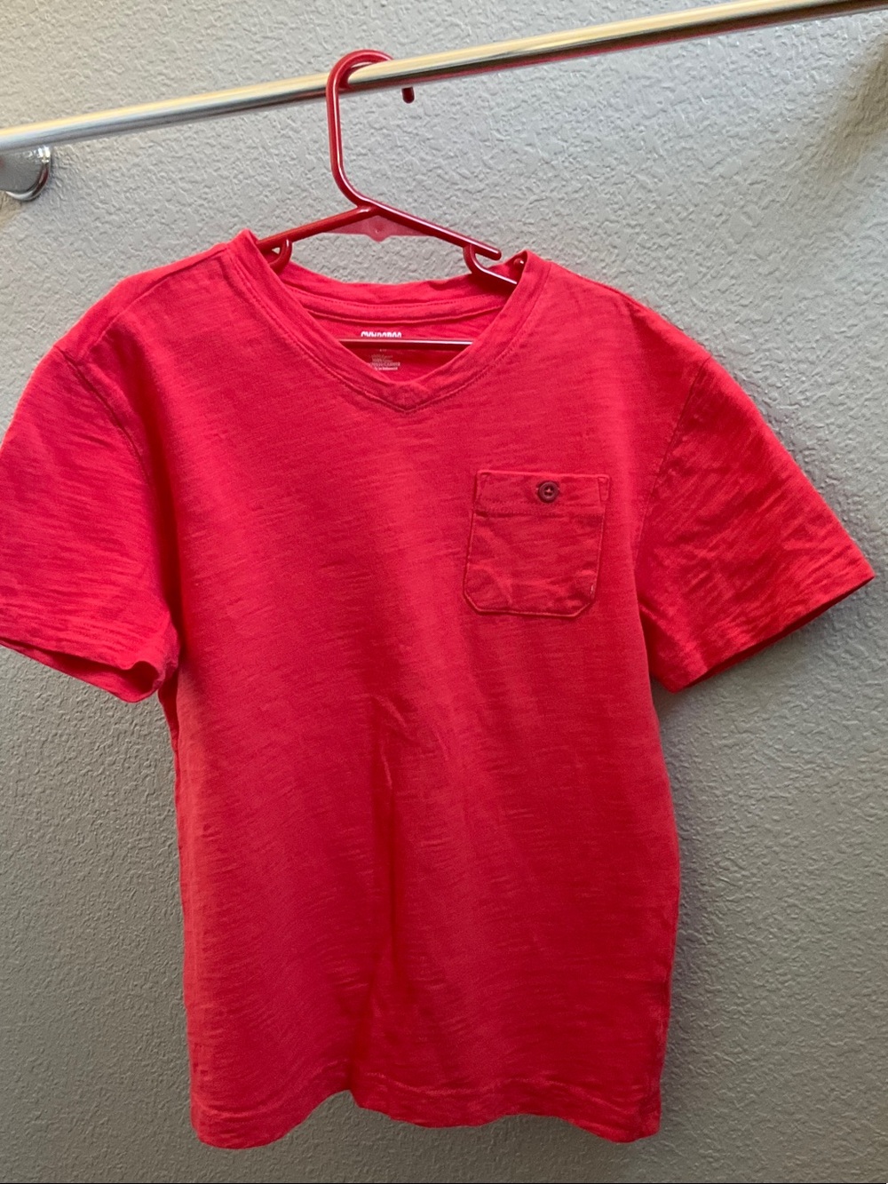 Gymboree Bright Red V‑Neck Pocket Tee